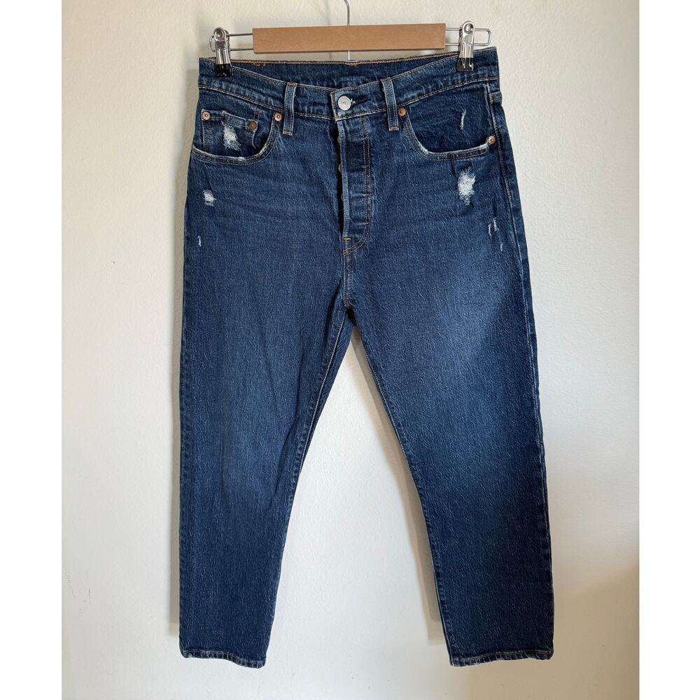 Levi's 501 Premium Original High Rise Ankle Button Fly Jeans Women's Size 29x26